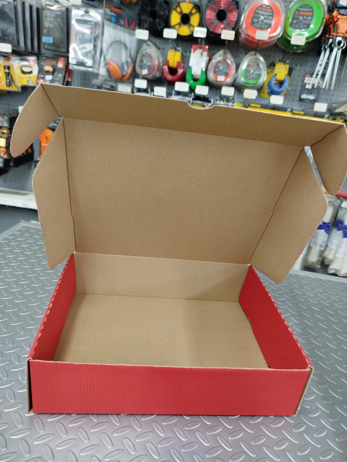 Caja Kraft Bandeja 12x9x3 ROJA