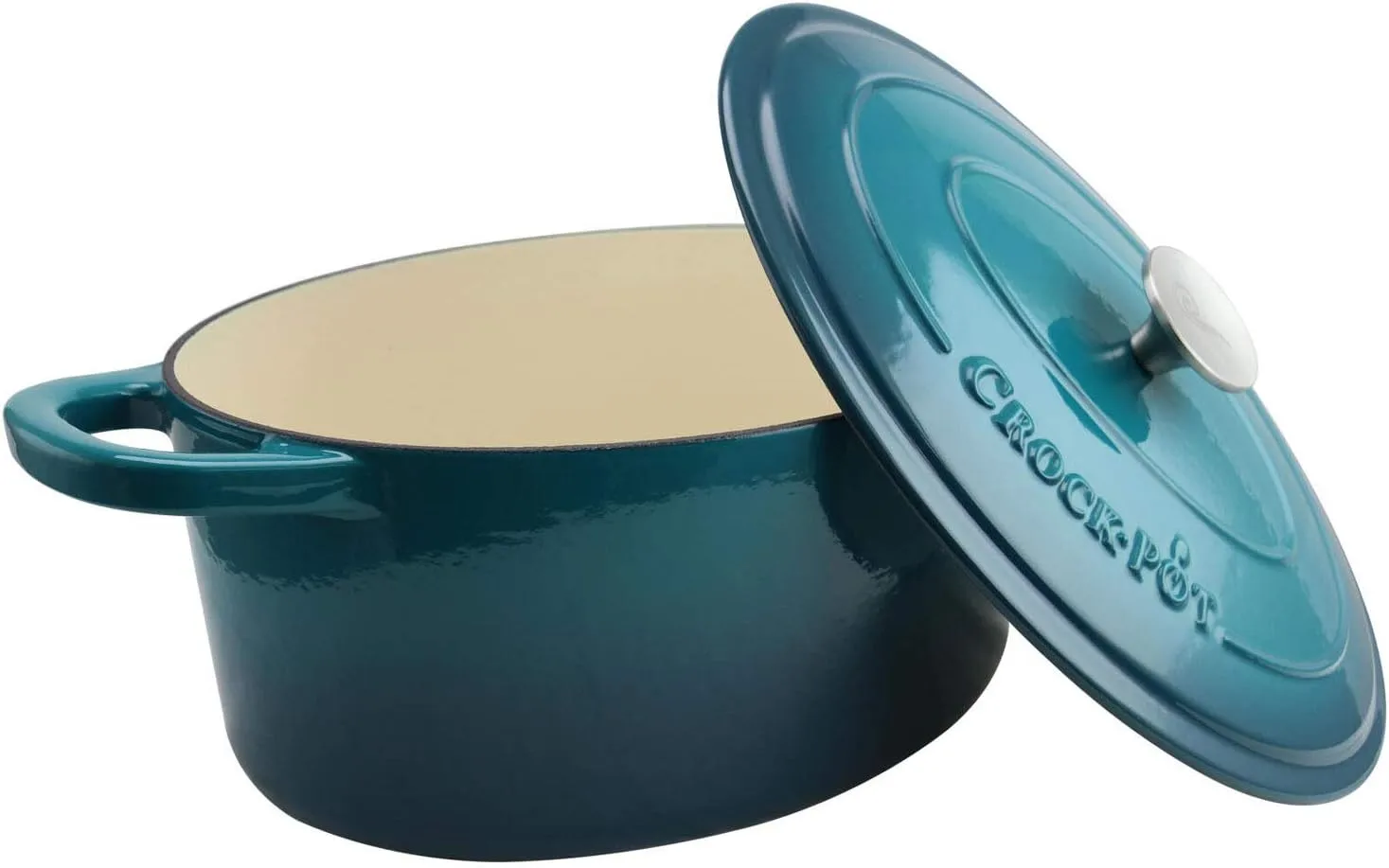 Crock-Pot Artisan 7-Quart Oval Enameled Cast Iron Dutch Oven