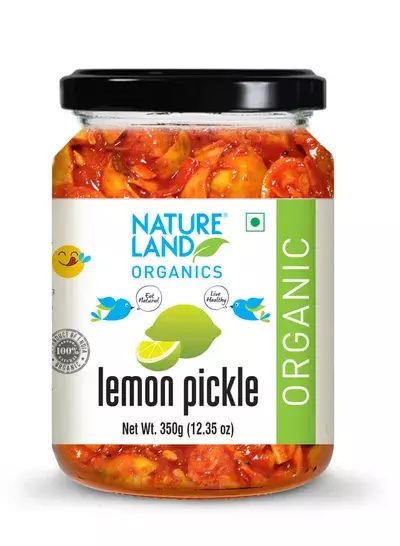 Natureland Organic Lemon Pickle 350g.مخلل ليمون عضوي 350 جرام