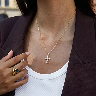 Mini Cross Necklace Mini Cross Necklace