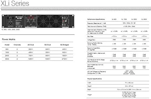 CROWN XLi Series Two-Channel Power Amplifier
