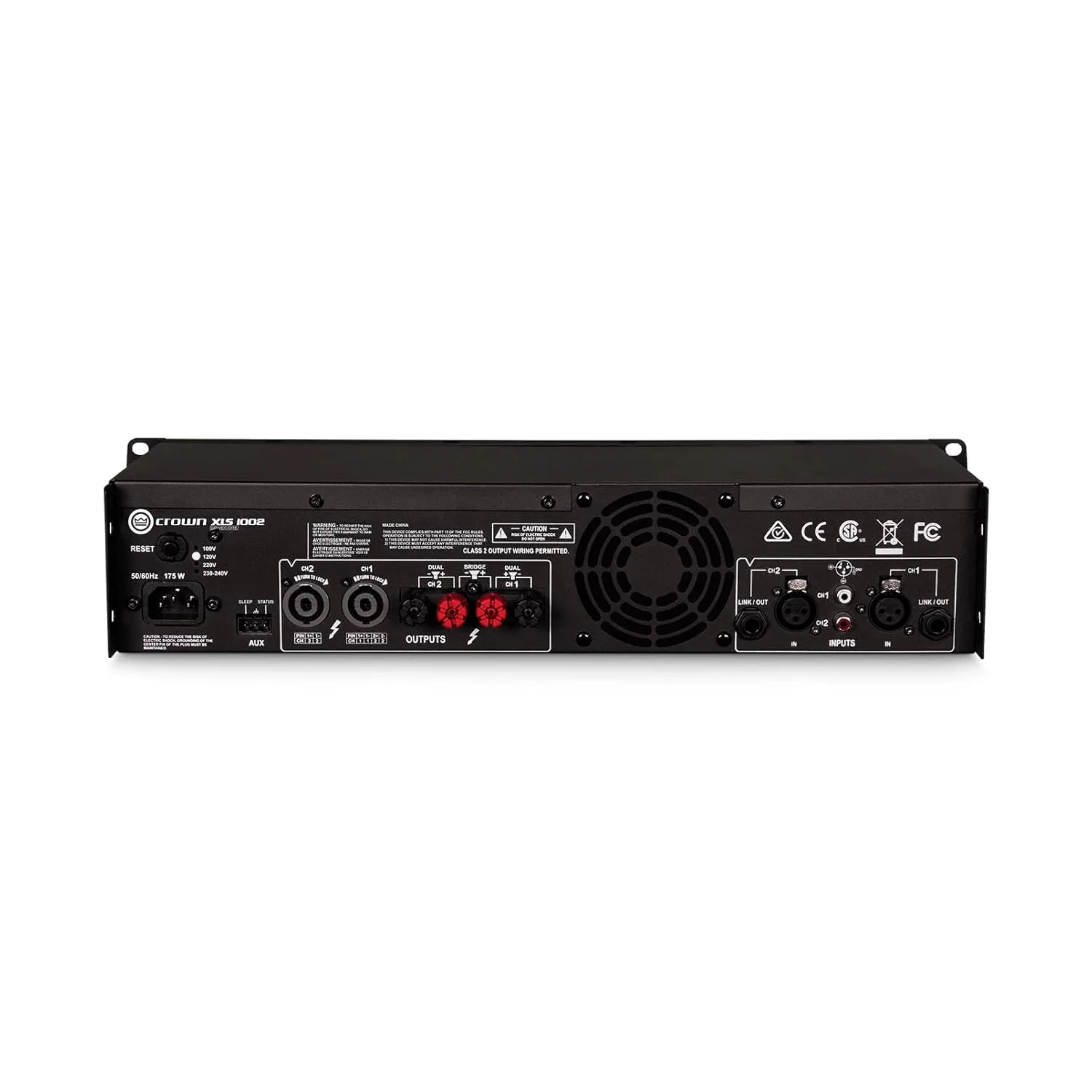 Crown XLS1002 2-Channel Class D Power Amplifier with DSP