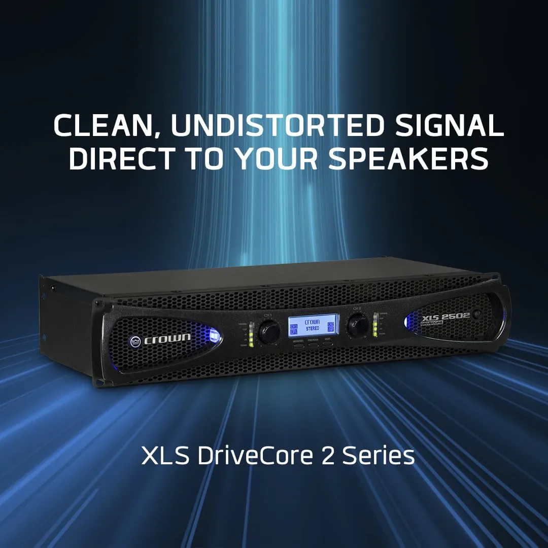 Crown XLS1002 2-Channel Class D Power Amplifier with DSP