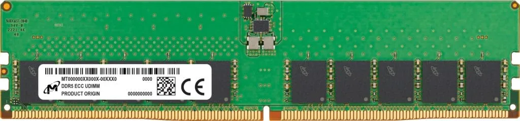 Micron MTC20C2085S1EC56BR DDR5 Module 32GB DIMM 288-Pin 5600 MHz PC5-44800 ECC UDIMM