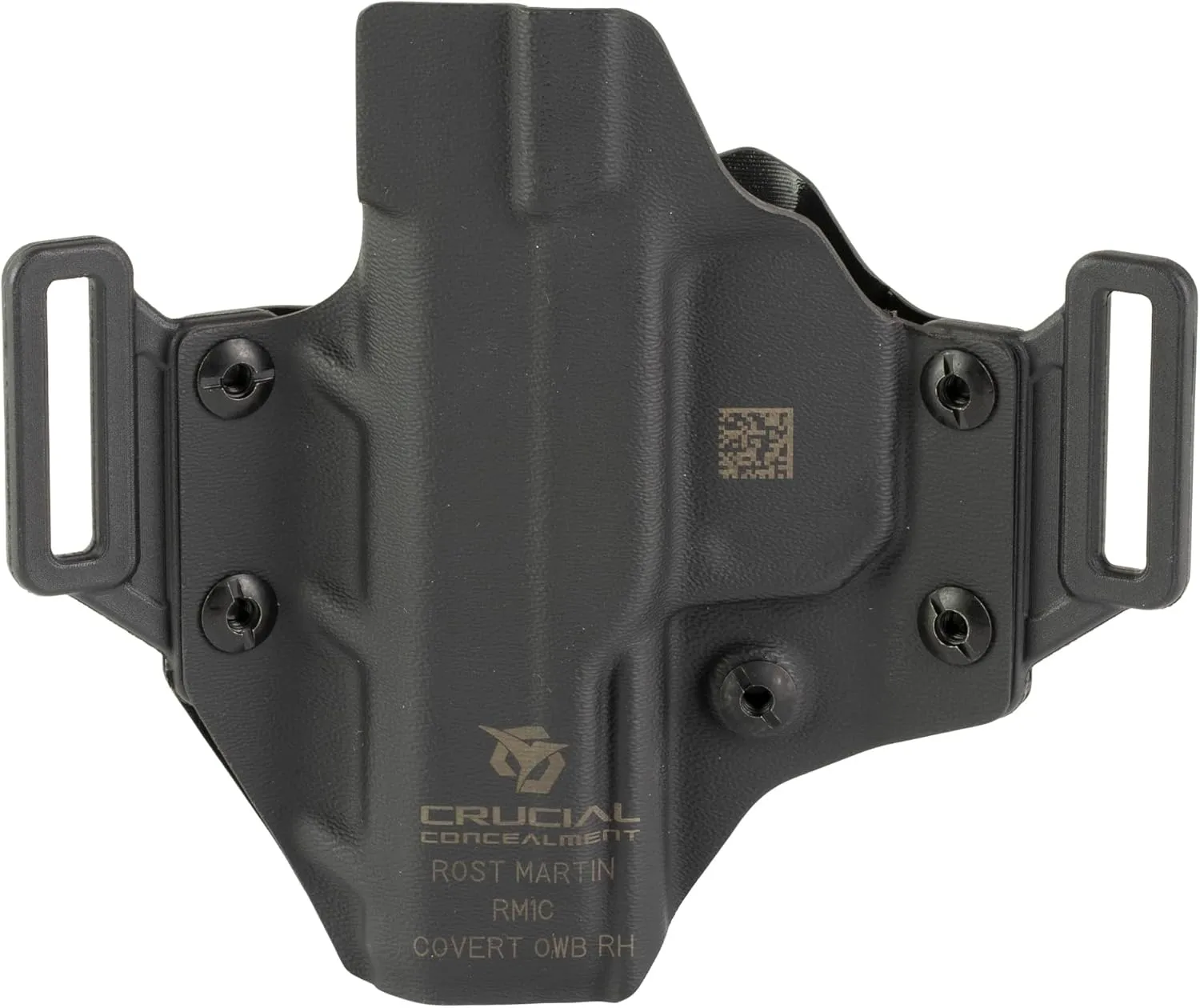 Crucial Concealment Covert OWB Kydex Holster, Right Hand, Black