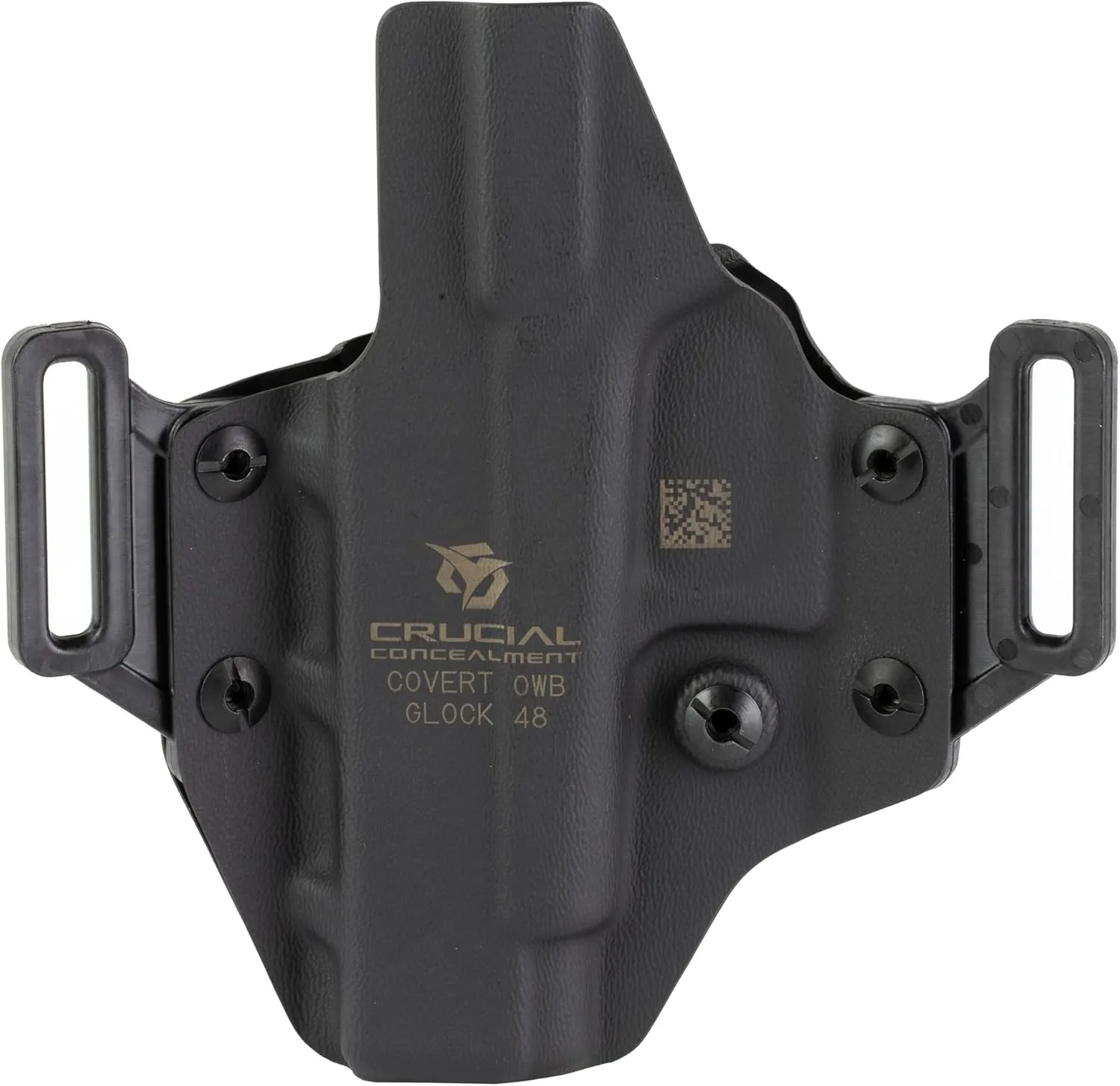 Crucial Concealment Covert OWB Kydex Holster, Right Hand, Black