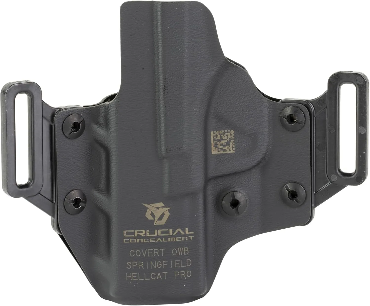Crucial Concealment Covert OWB Kydex Holster, Right Hand, Black