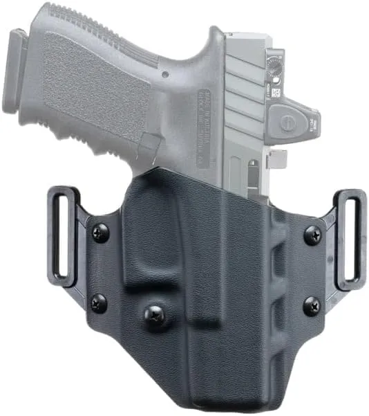 Crucial Concealment Covert OWB Kydex Holster, Right Hand, Black