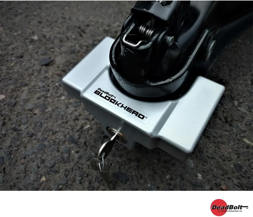 TCL1-YL Deadbolt Blockhead Trailer Coupler Lock