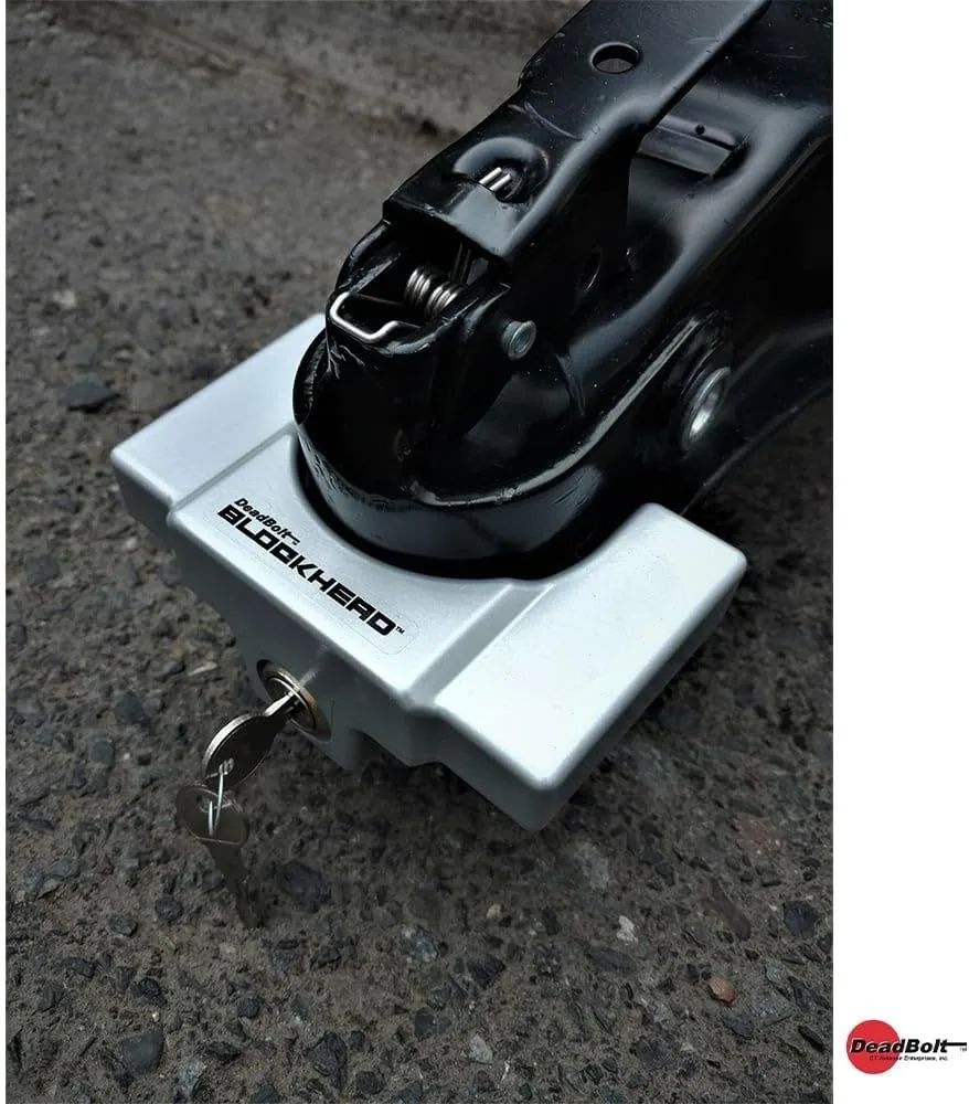 TCL1-YL Deadbolt Blockhead Trailer Coupler Lock