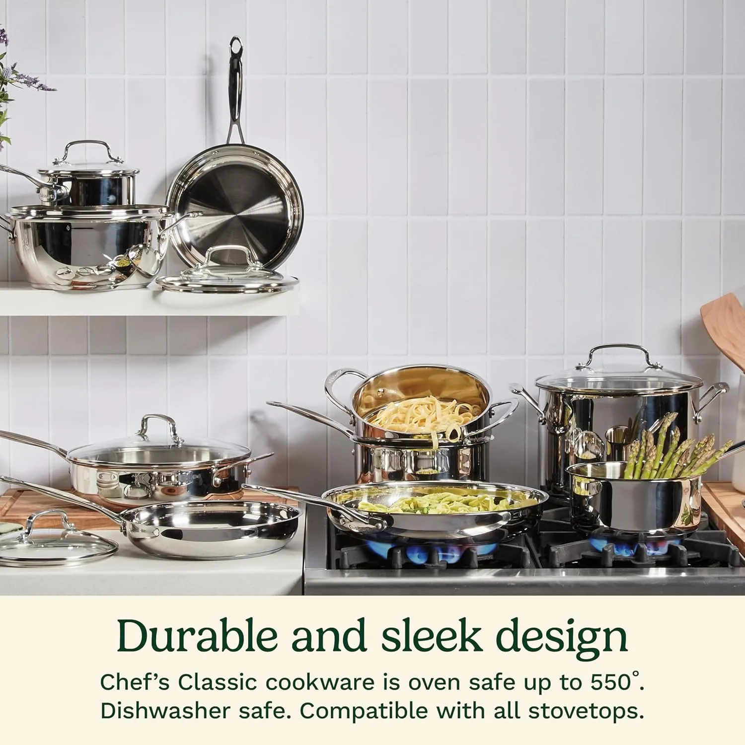Cuisinart 1 Quart Saucepan w/Cover, Chef's Classic Stainless Steel Cookware Collection, 719-14