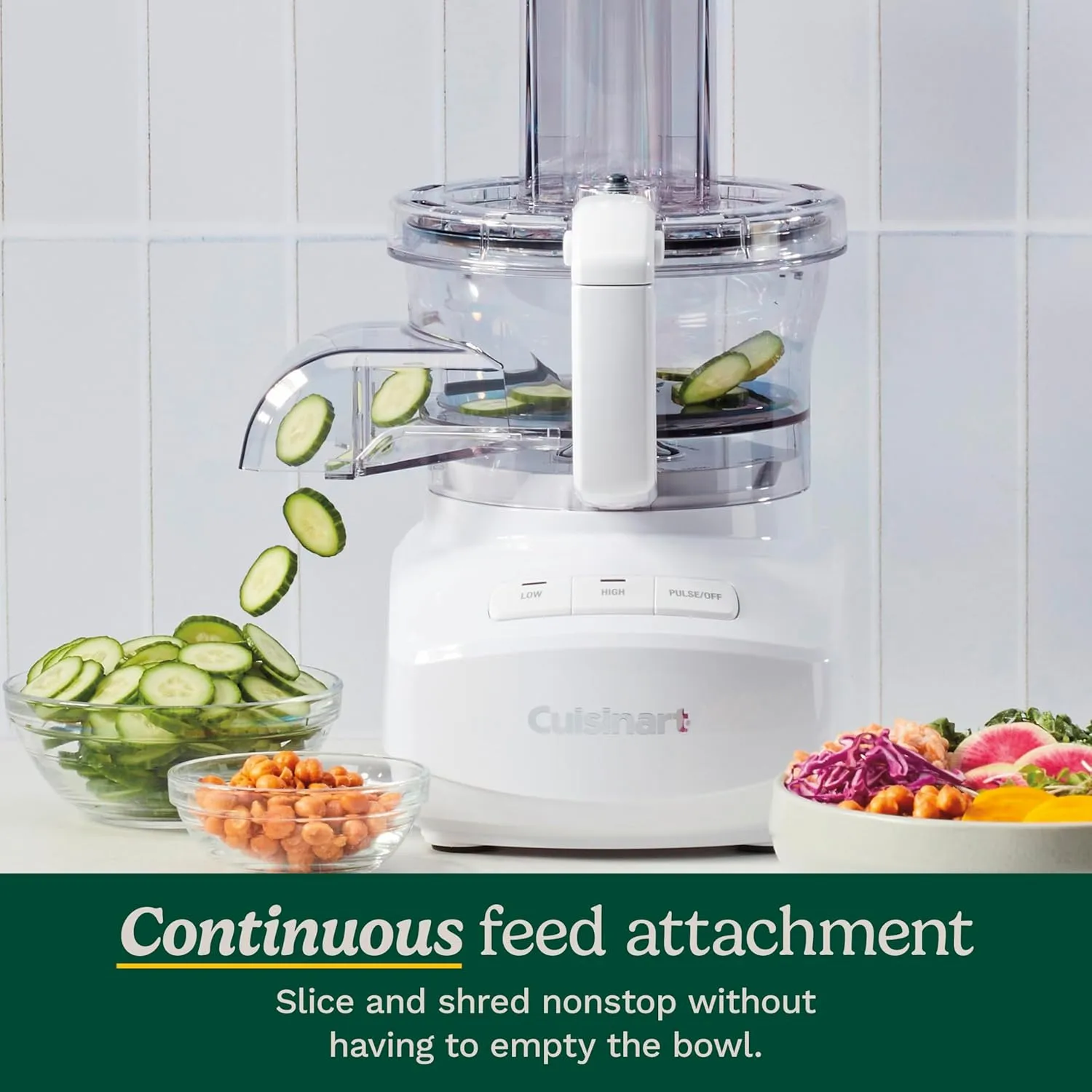 Cuisinart Food Processor with Universal Blade and Reversible Shredding/Slicing Discs