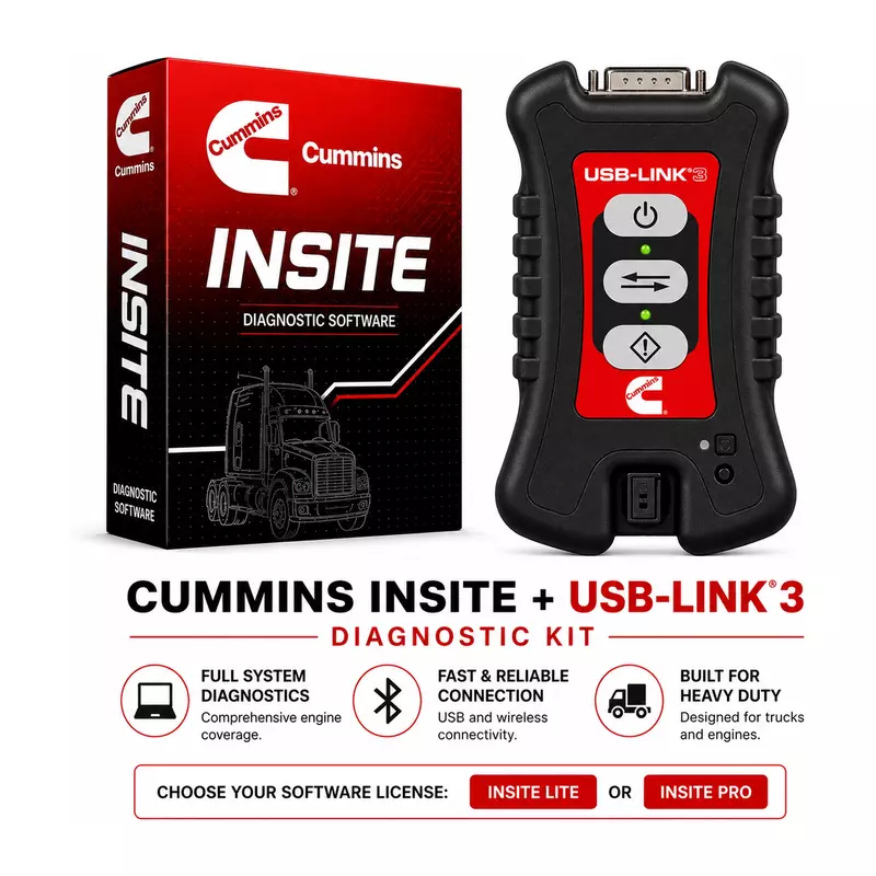 Cummins INSITE + USB-Link 3 Diagnostic Kit