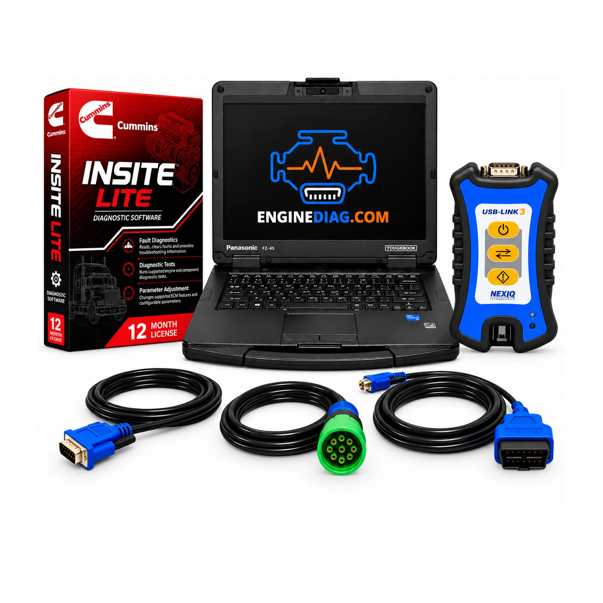 Cummins INSITE + NEXIQ USB-Link 3 Diagnostic Kit