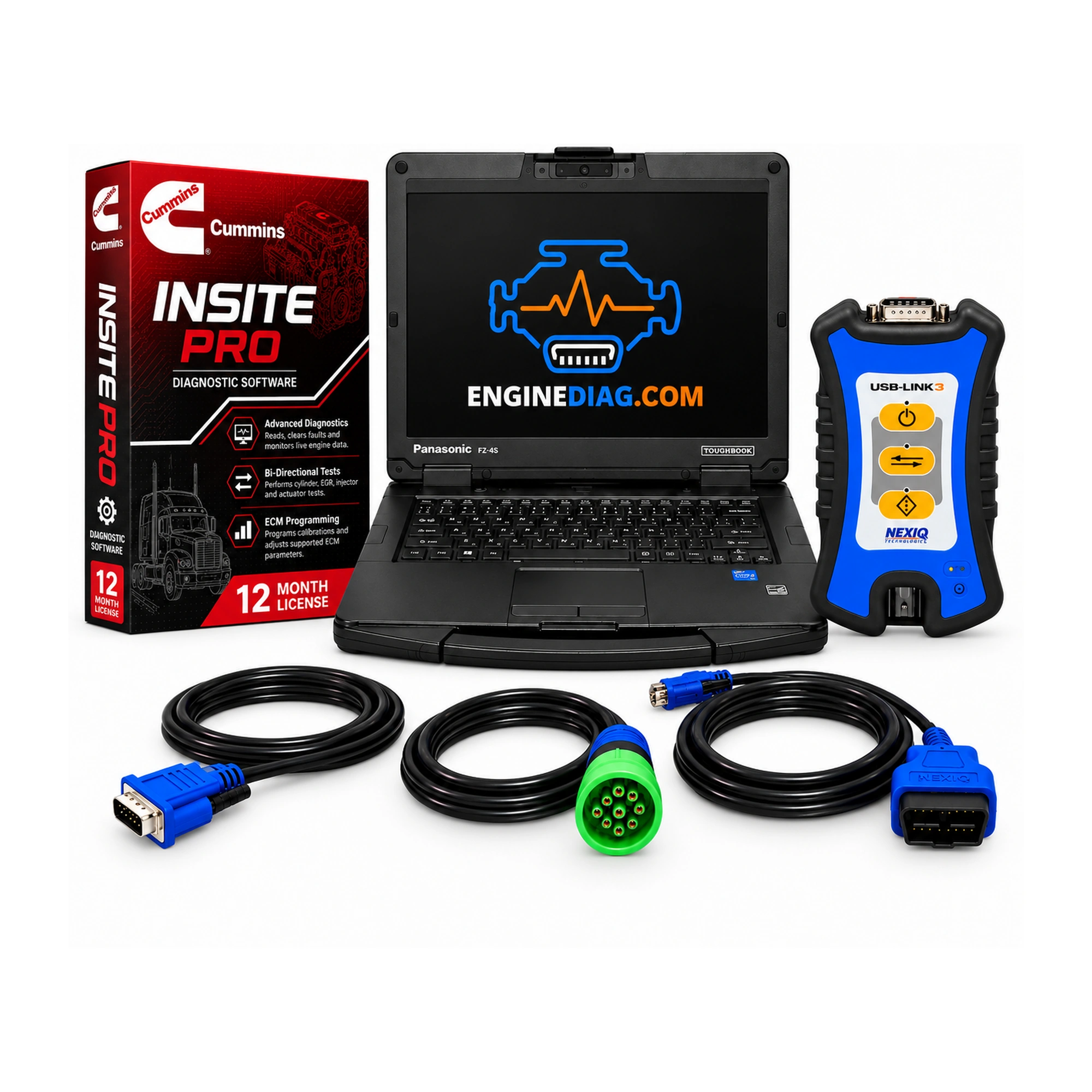 Cummins INSITE + NEXIQ USB-Link 3 Diagnostic Kit