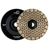 Cyclone Hex Flat Cup Wheel - 4" Fine w/Resin