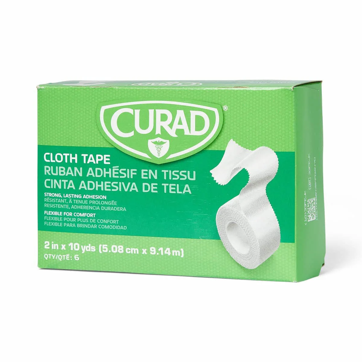 CURAD Cloth Silk Adhesive Medical Tape, 2 Inch x 10 Yard Roll, Box of 6 2" x 10 yd (Pack of 6)