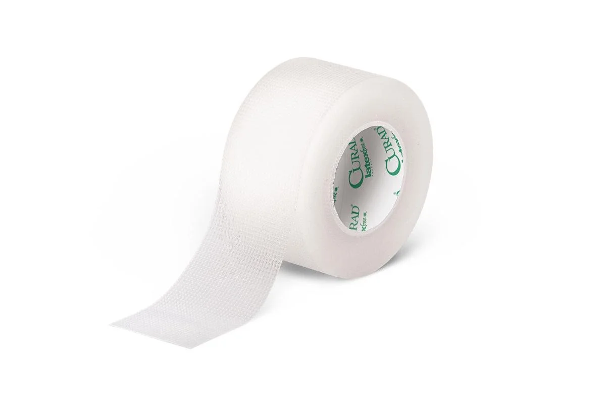 CURAD Transparent Adhesive Tape, 1in x 10 Yd, White, Box Of 12