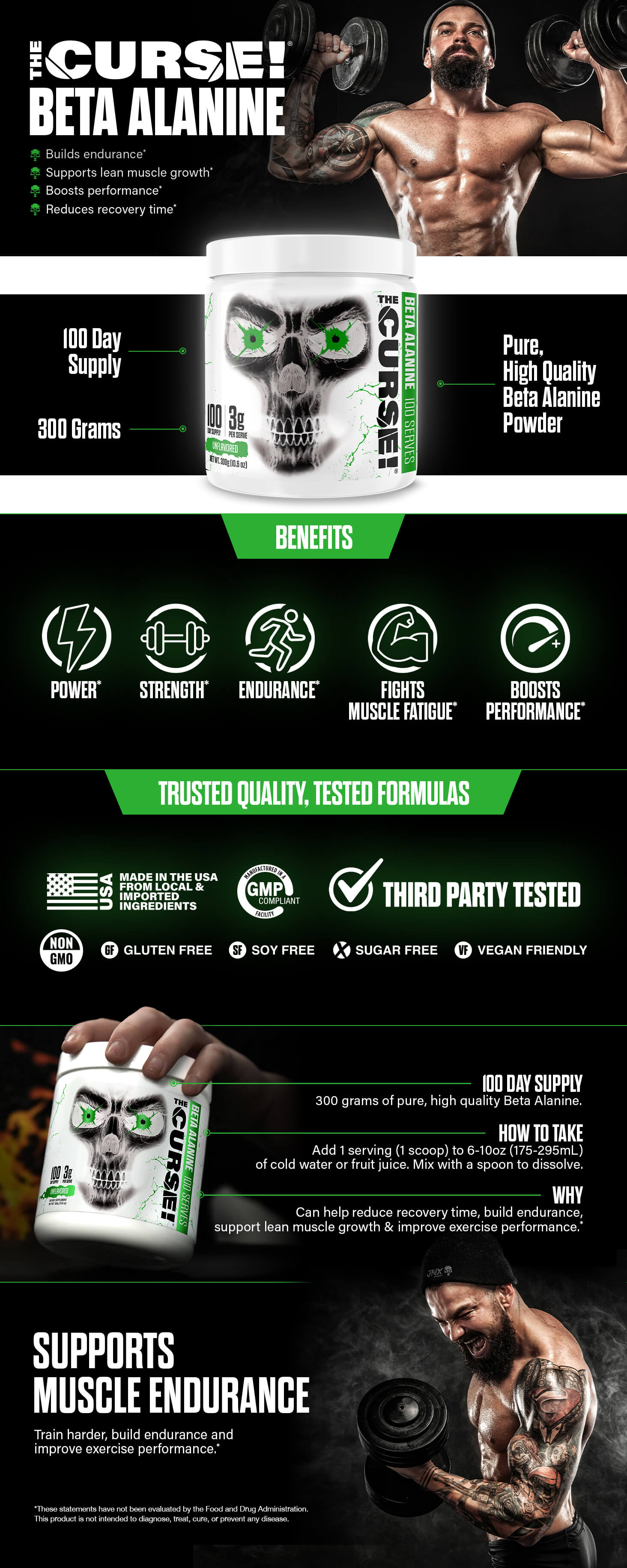 The Curse Beta Alanine 100 servings | بيتا الانين اللعنة -