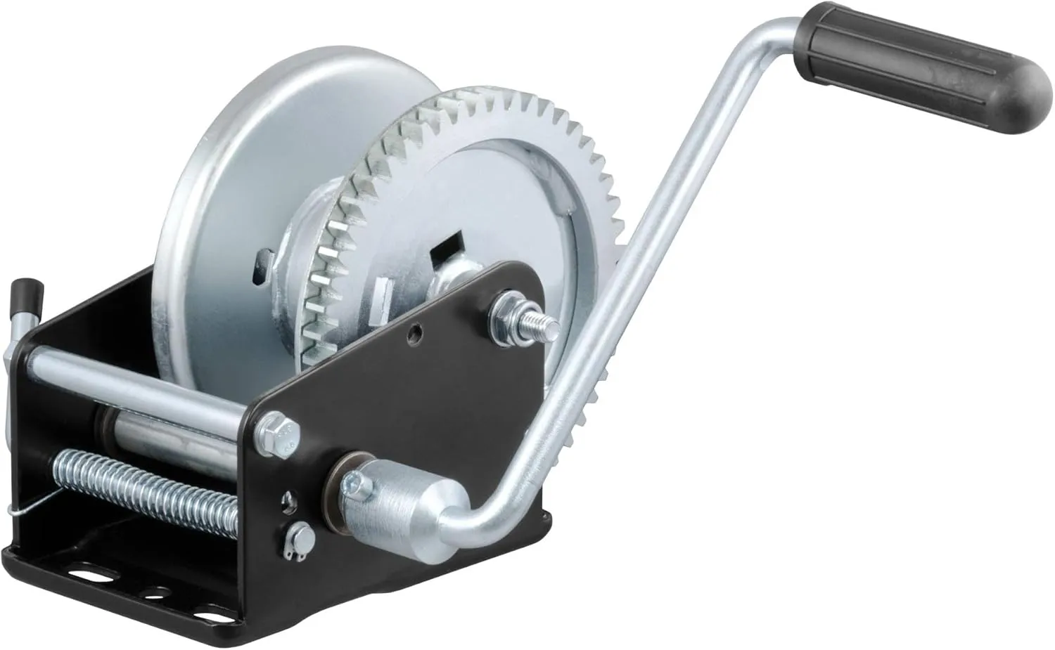 CURT 29427 Manual Hand Crank Boat Trailer Winch, 1,700 lbs Capacity, 8-Inch Handle, 5.1:1 Gear Ratio