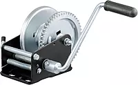 CURT 29427 Manual Hand Crank Boat Trailer Winch, 1,700 lbs Capacity, 8-Inch Handle, 5.1:1 Gear Ratio