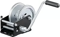 CURT 29427 Manual Hand Crank Boat Trailer Winch, 1,700 lbs Capacity, 8-Inch Handle, 5.1:1 Gear Ratio