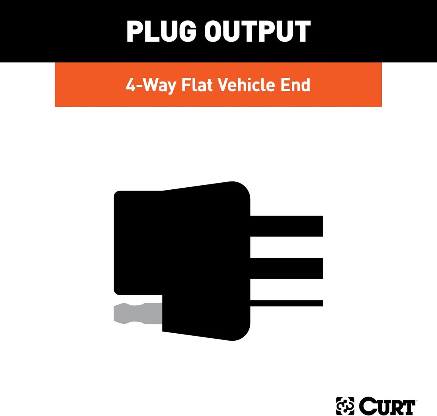 CURT 56538 Custom 4-Way Flat Trailer Wiring Harness fits 2024-2026 Acadia & Enclave and 2025-2026 Traverse Excluding Traverse Limited | Plug-and-Play Design | Includes Rubber Dust Cover