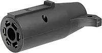 CURT 57261 7-Way RV Blade Vehicle-Side to 6-Way Round Trailer Wiring Adapter, Center Pin Auxiliary Power