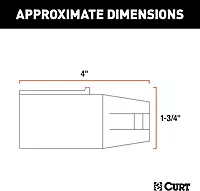 CURT 57261 7-Way RV Blade Vehicle-Side to 6-Way Round Trailer Wiring Adapter, Center Pin Auxiliary Power