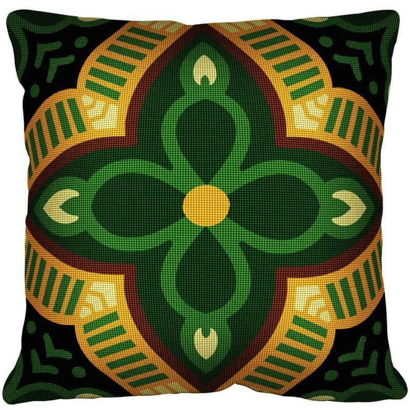 Cuscino Fiore Moderno - Tela Mezzo Punto