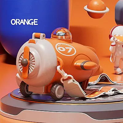 Cute Aircraft Shape Water Bottle for Kids with Portable Strap