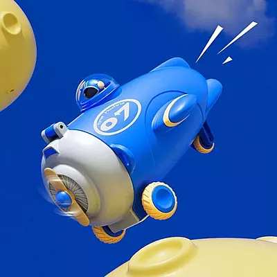 Cute Aircraft Shape Water Bottle for Kids with Portable Strap