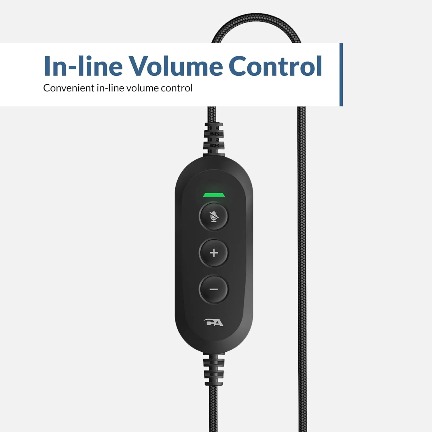 Cyber Acoustics Stereo USB Headset (AC-5008A), in-line Controls for Volume & Mic Mute, Adjustable Mic Boom for PC & Mac