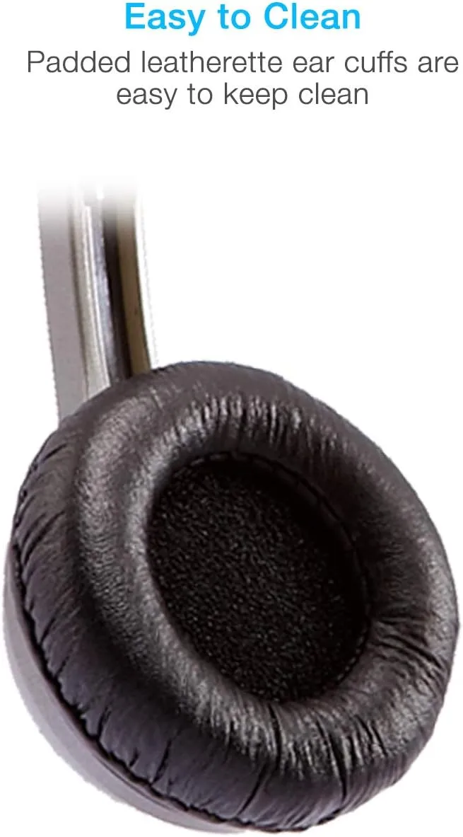 Cyber Acoustics Lightweight 3.5mm Stereo Headphones for Kids (ACM-7000) - Great for use with Tablets, Chromebooks, Laptops