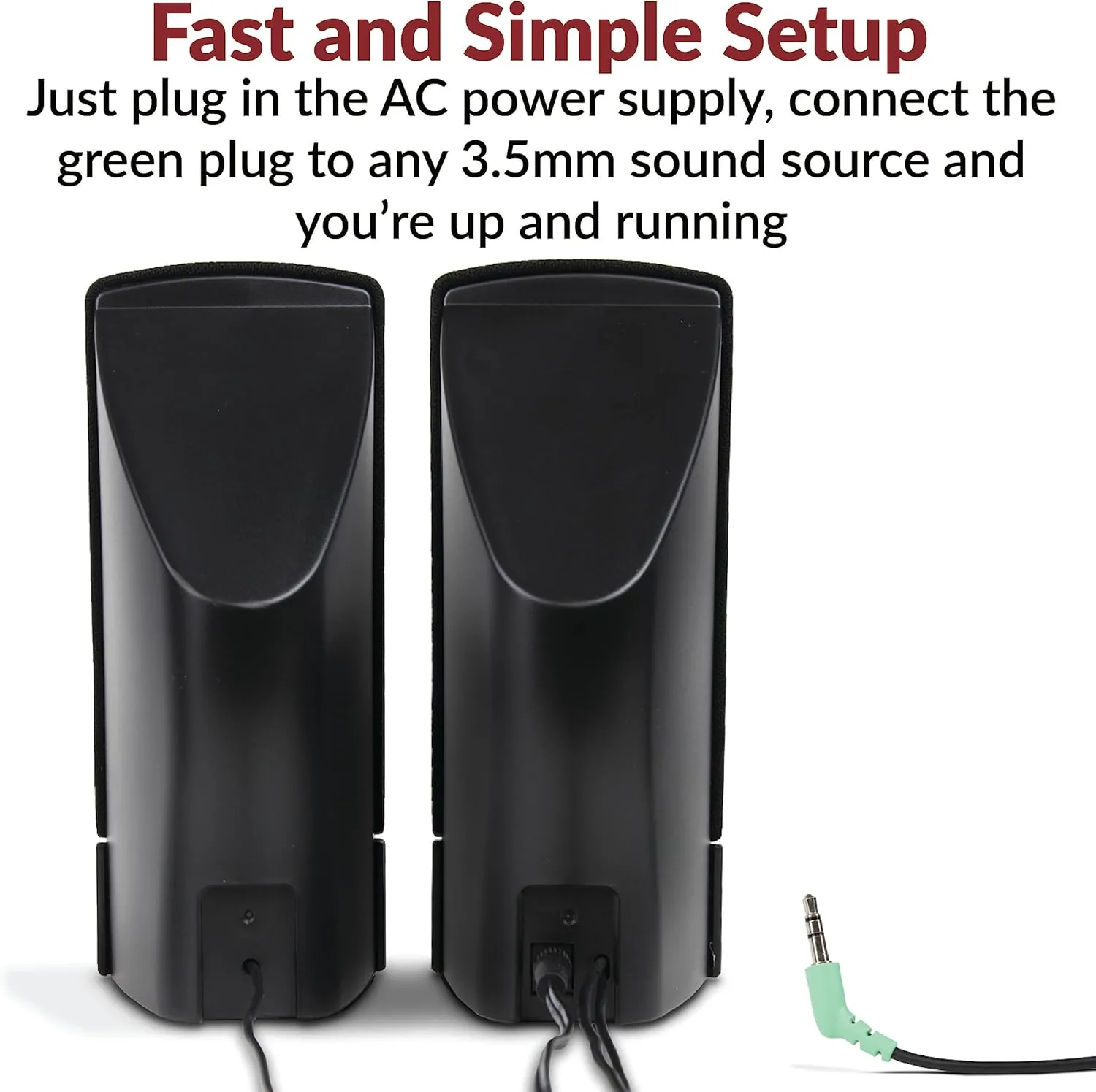 Cyber Acoustics CA-2014 2.0 Computer Stereo Speaker System