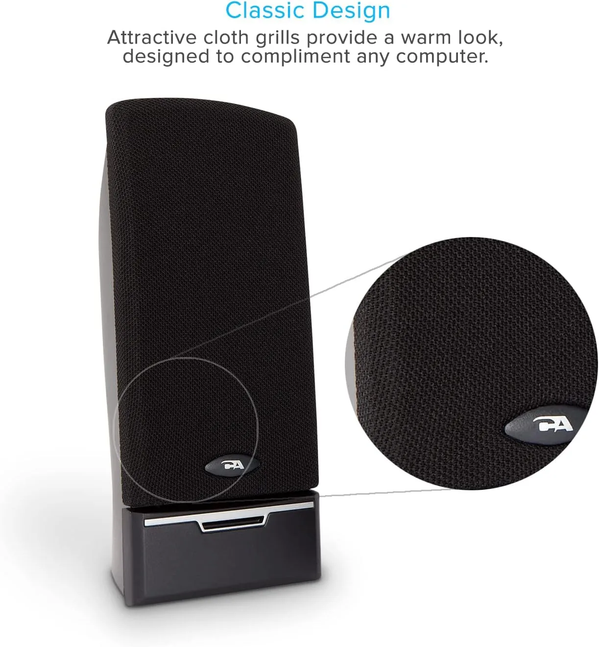Cyber Acoustics CA-2014 2.0 Computer Stereo Speaker System