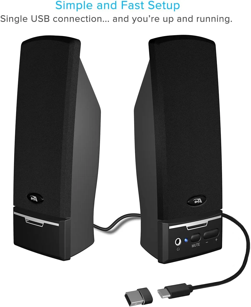 Cyber Acoustics CA-2014 2.0 Computer Stereo Speaker System