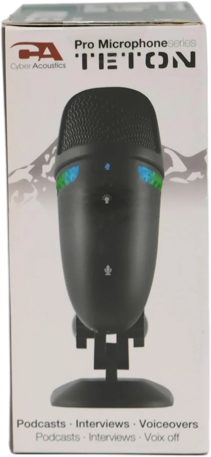 Cyber Acoustics Premium USB Microphone with Dual Recording Patterns (CVL-2009)