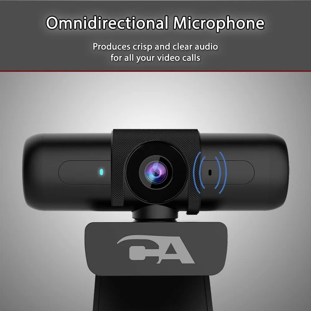 Cyber Acoustics CA Essential USB Webcam with Autofocus & Privacy Shutter