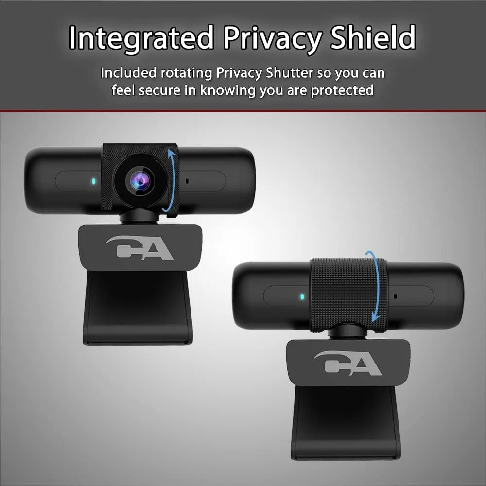 Cyber Acoustics CA Essential USB Webcam with Autofocus & Privacy Shutter