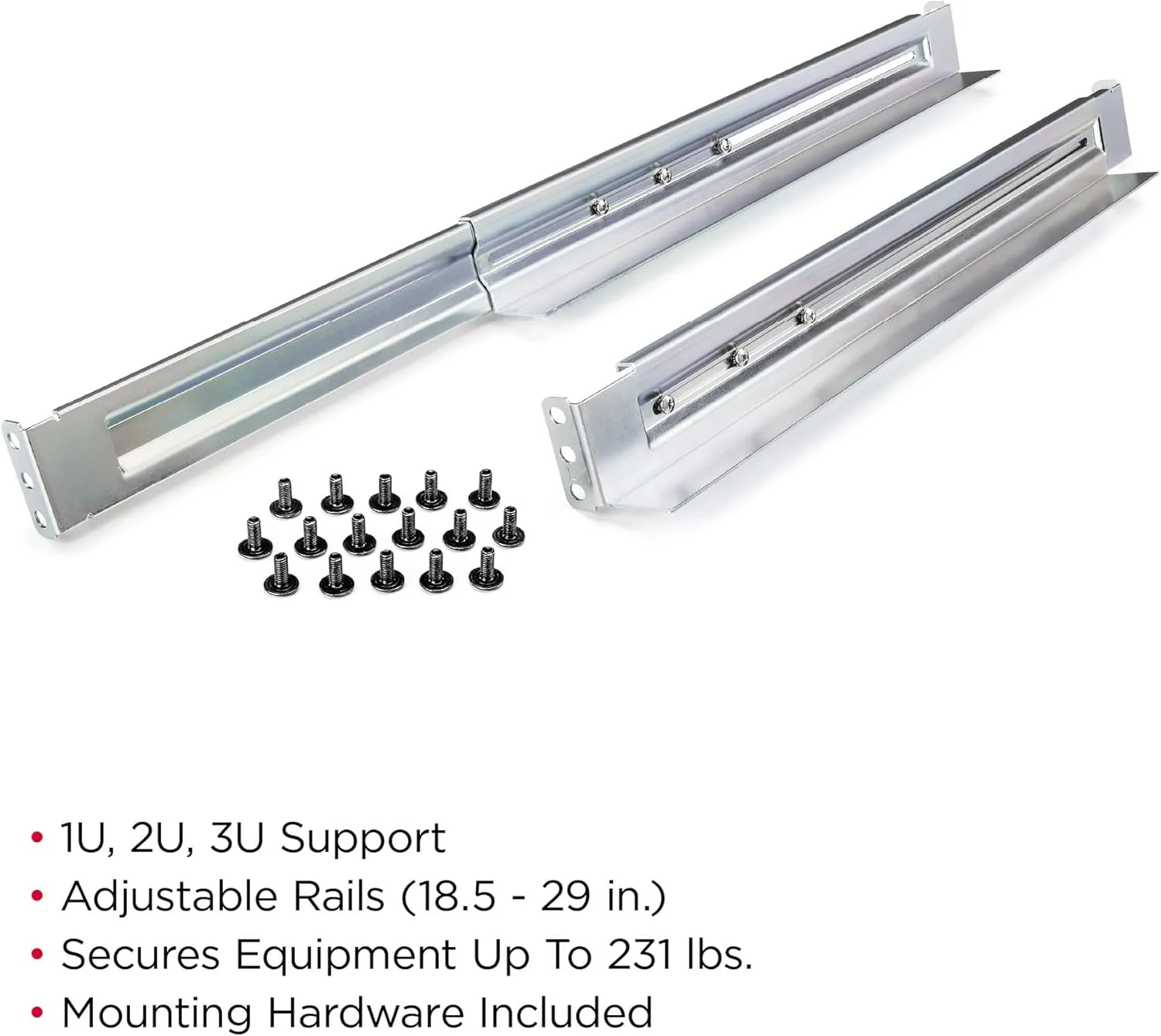 CyberPower 4POSTRAIL 4-Post Universal Rack Mount Rail Kit, Silver