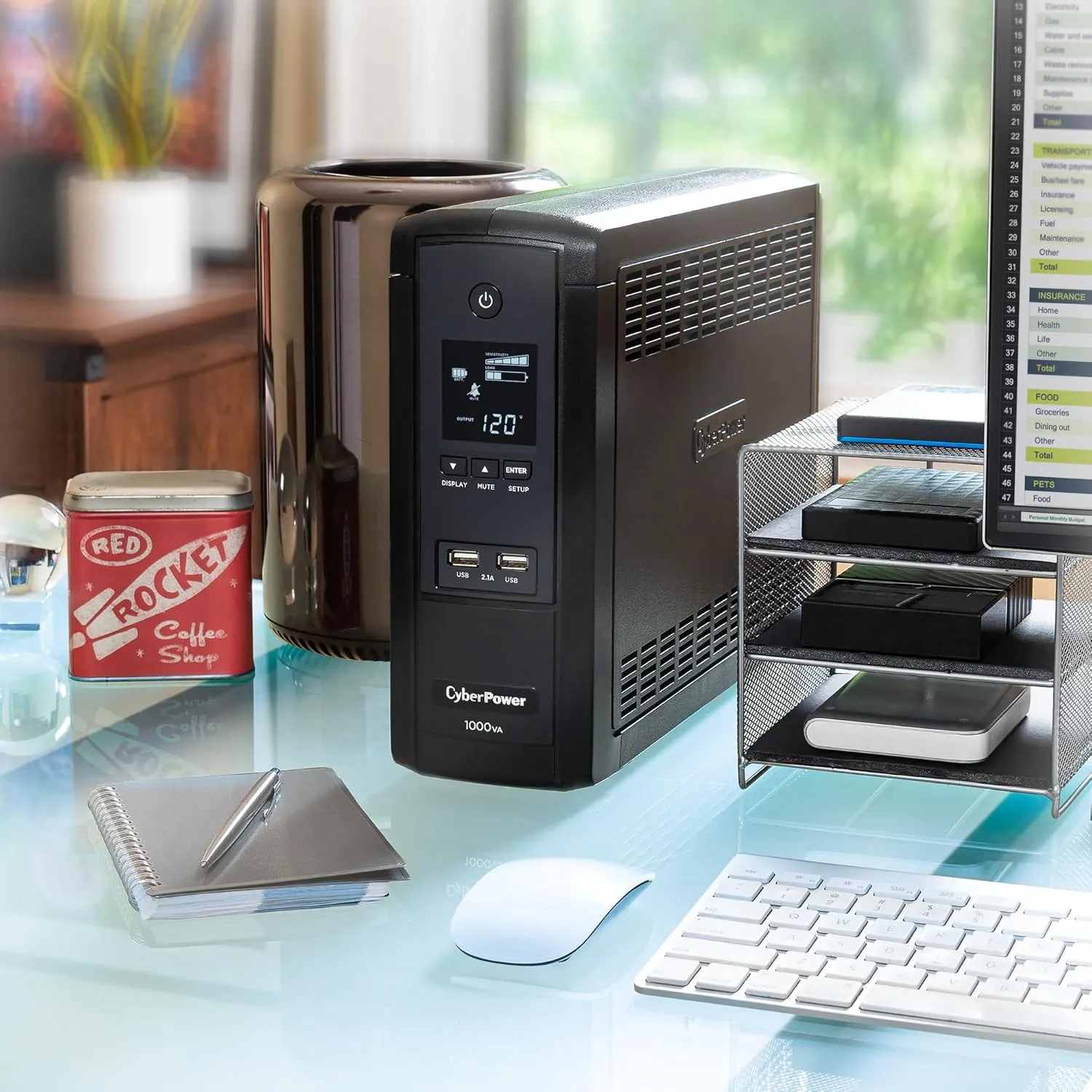 CYBERPOWER Intelligent LCD UPS Battery Backup and Surge Protector, Line-Interactive Mini-Tower with AVR