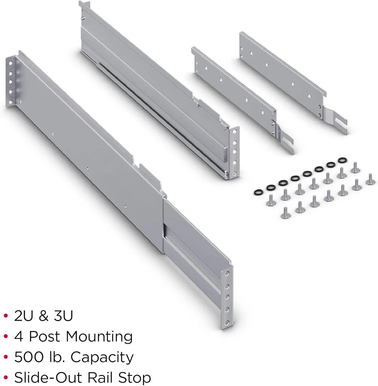 CyberPower CP2RAIL02 4-Post Rackmount Kit, 2U/3U, 500 Pound Mounting Kit