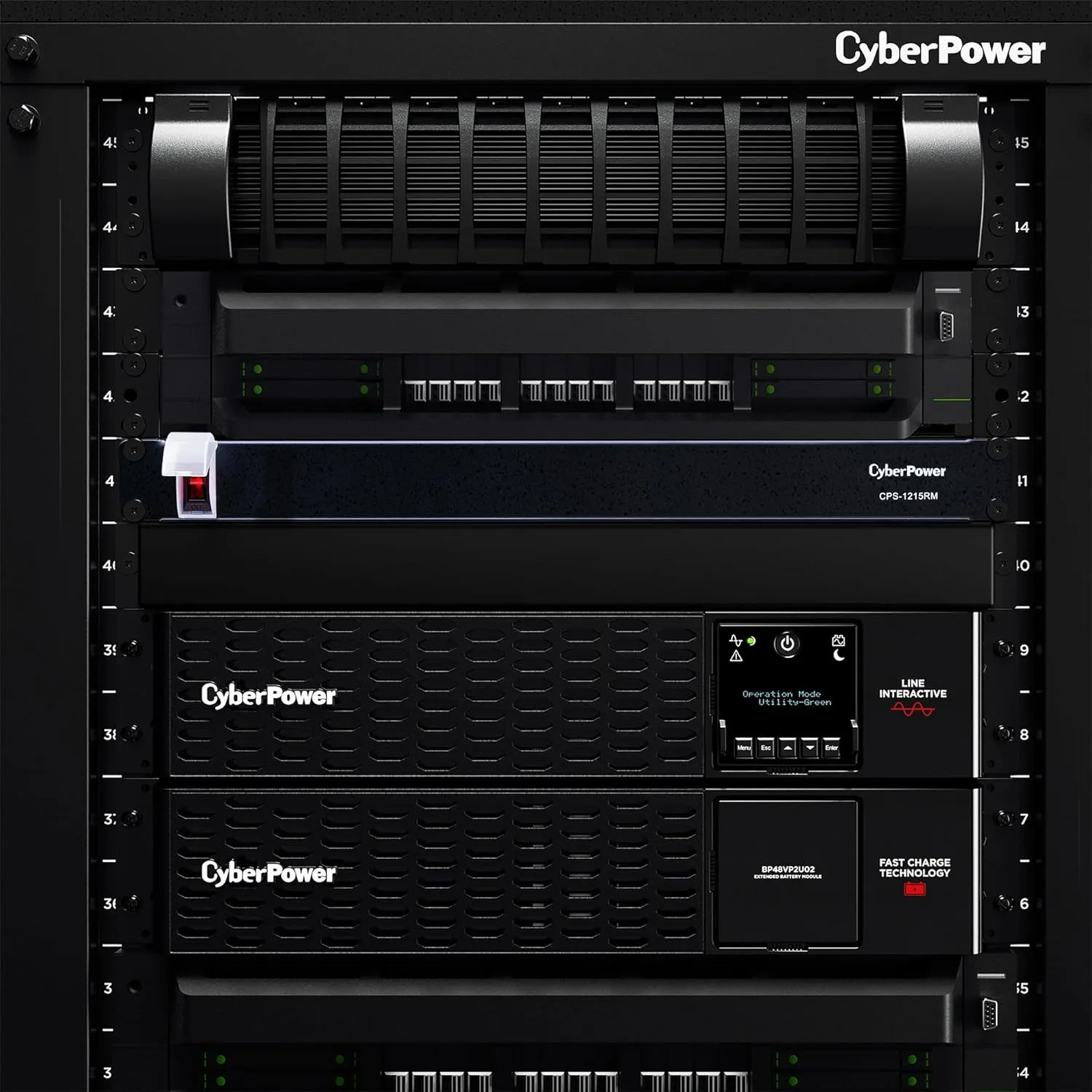 CyberPower Rackmount PDU & Surge Protector, 1U Rackmount, 15 ft Cord