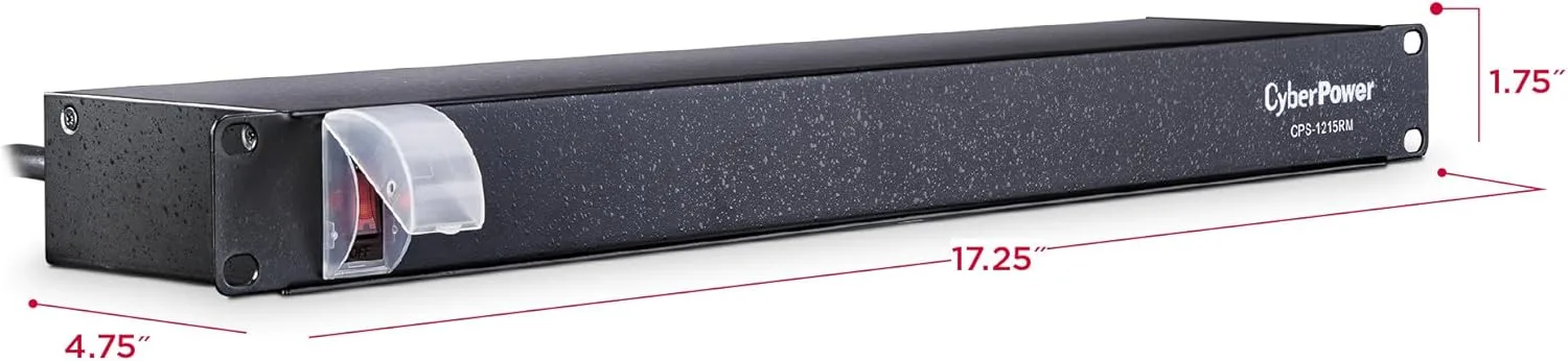 CyberPower Rackmount PDU & Surge Protector, 1U Rackmount, 15 ft Cord