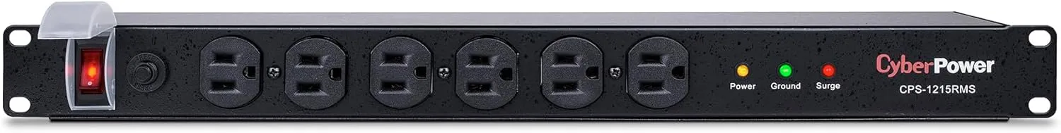 CyberPower Rackmount PDU & Surge Protector, 1U Rackmount, 15 ft Cord