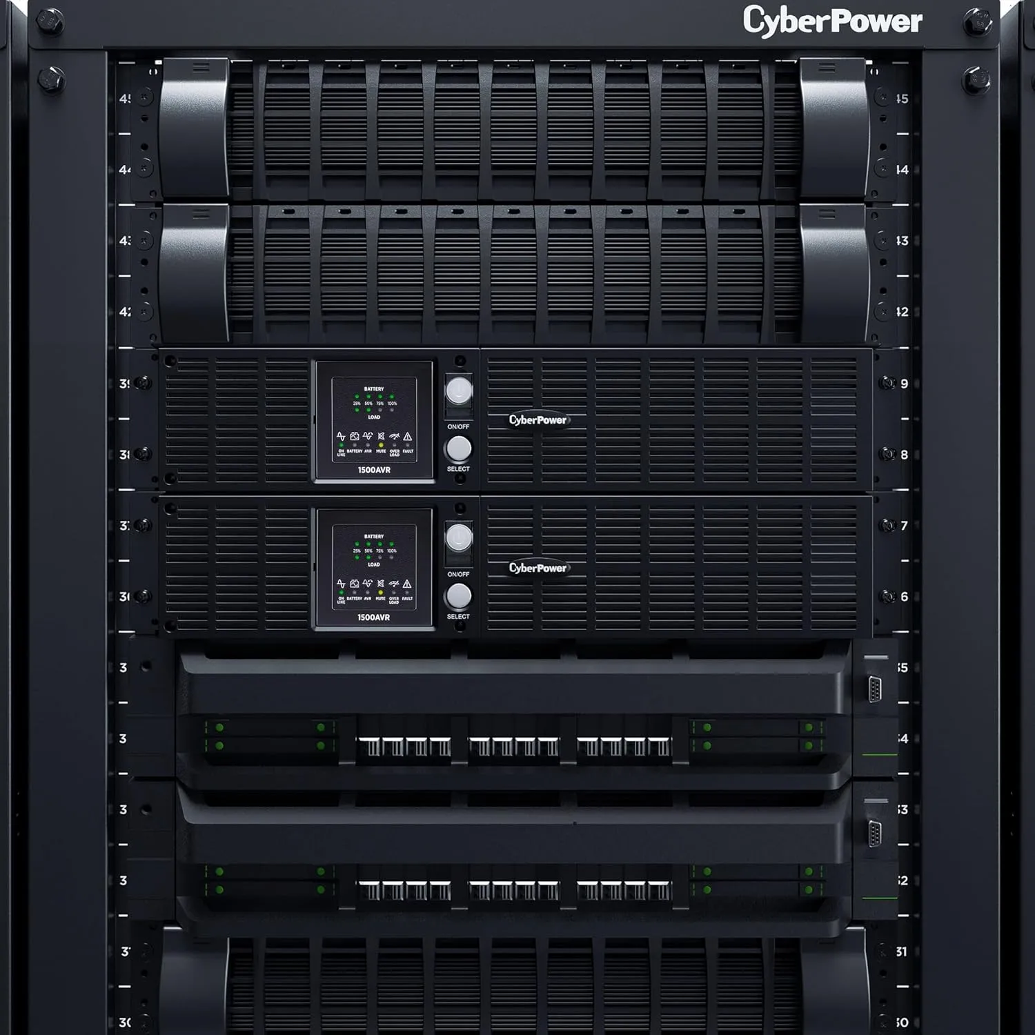 CyberPower CPS1500AVR Intelligent LCD UPS Battery Backup and Surge Protector, 1500VA/900W, 8 Outlets, AVR, 2U Rack/Tower, UL Certified UPS System
