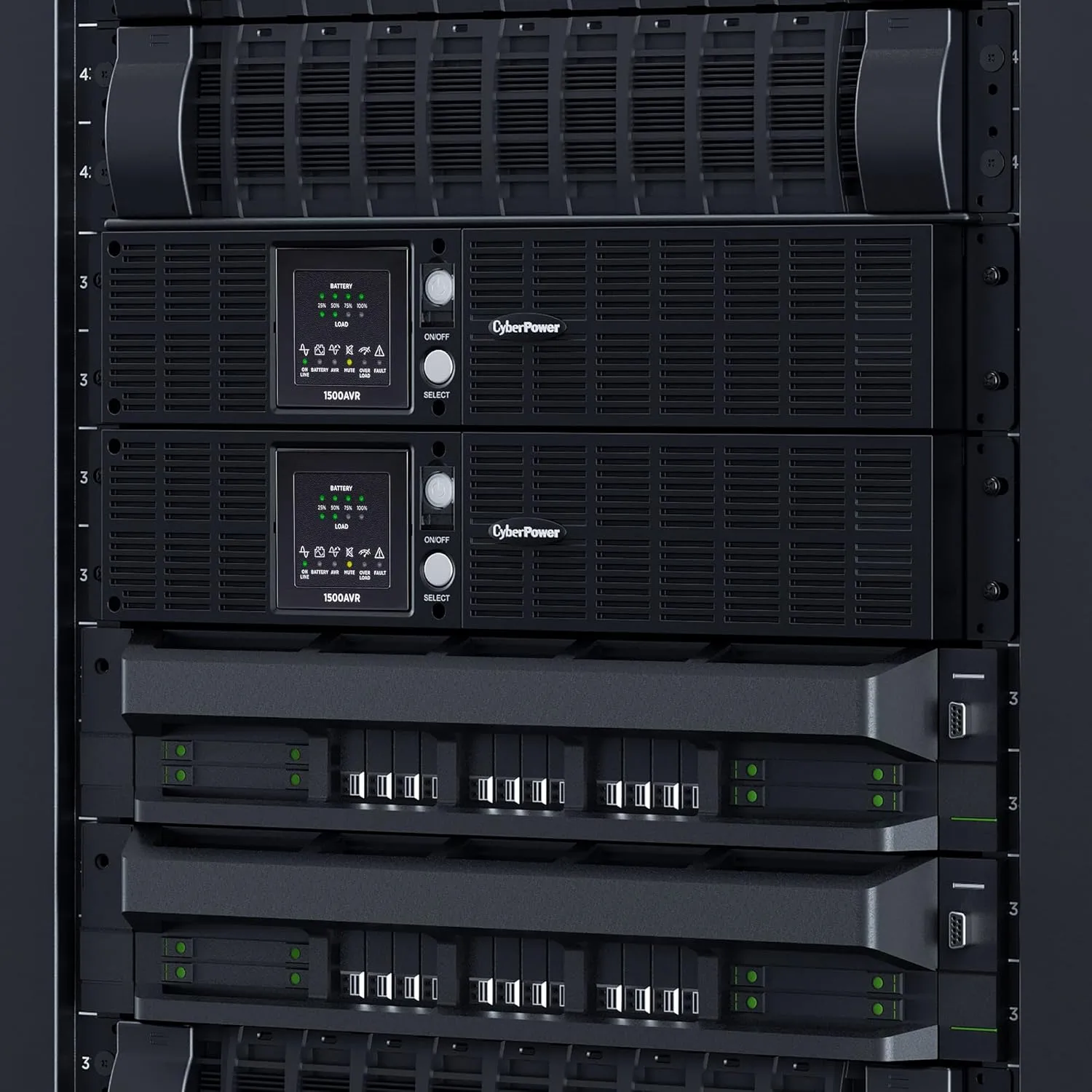 CyberPower CPS1500AVR Intelligent LCD UPS Battery Backup and Surge Protector, 1500VA/900W, 8 Outlets, AVR, 2U Rack/Tower, UL Certified UPS System