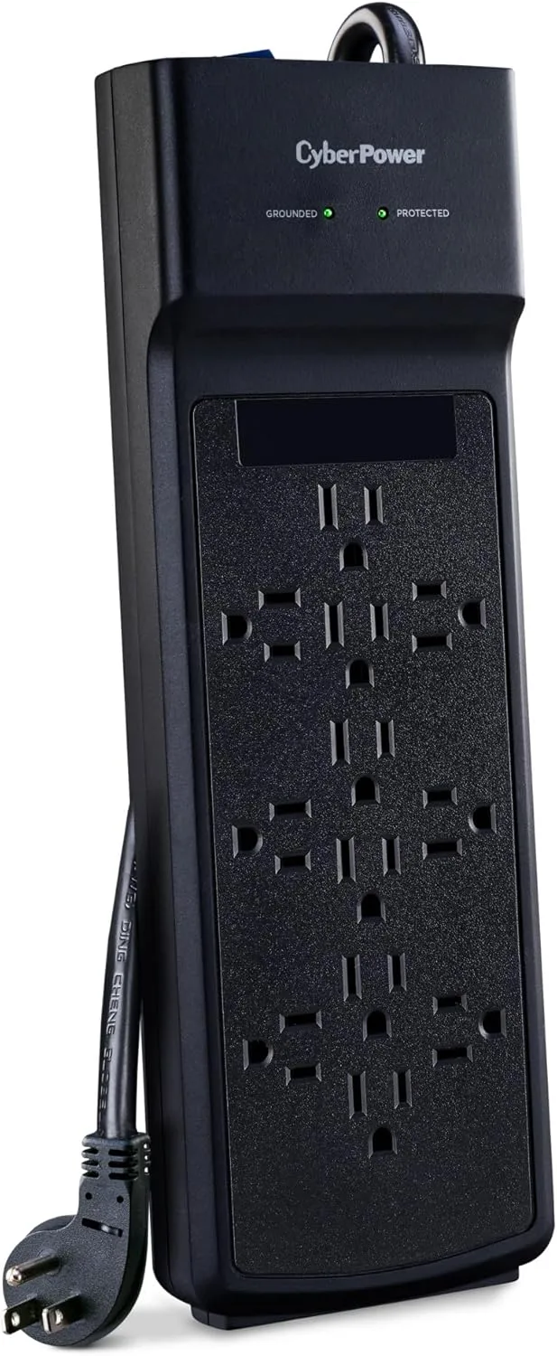 CyberPower CSB1206 Essential Surge Protector, 3600J, 12 Outlets, 6-Foot Cord, Black