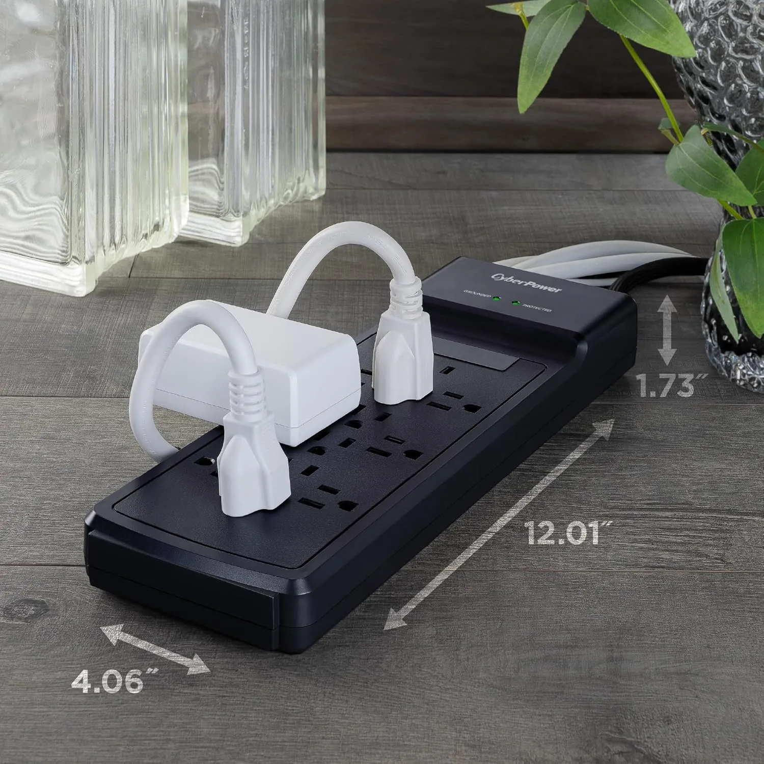 CyberPower CSB1206 Essential Surge Protector, 3600J, 12 Outlets, 6-Foot Cord, Black